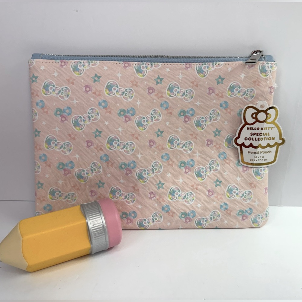 Cute Hello Kitty Pink Large Pencil Pouch - Special Edition